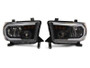 Raxiom 07-13 Toyota Tundra Axial Series Headlights w/ LED Bar- Black Housing (Clear Lens)