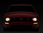 Raxiom 05-09 Ford Mustang Axial Series OEM Style Rep Headlights- Chrome Housing- Smoked Lens