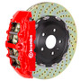 Brembo 20+ Corvette C8/C8 Z51 Rear GT BBK 6 Piston Cast 380x34 2pc Rotor Drilled-Red