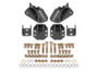 BMR 64-72 GM A-Body Coilover Conversion Kit Rear Adjust Shock Mt w/o CAB - Black Hammertone
