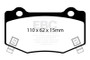 EBC Racing 15-19 Chevy Corvette (C7) Z06 6.2L SR-11 Race Rear Brake Pads (Excl Carbon Ceramic Rotor)