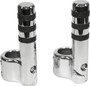 Clamp-on Pegs Chr W/ Wide O Ring For 1 1/2" Bar