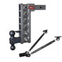 Gen-Y Mega Duty 2in Shank 12.5in Drop 10K Hitch w/GH-031 Dual-Ball/GH-032 Pintle Lock