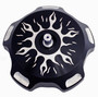 Billet Gas Cap (black Flames)