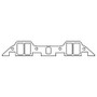 Cometic Chrysler B/RB .094in Fiber Intake Mani Gasket Set-1.229in x 2.310in Rectangle Port
