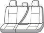 Covercraft 19-24 Chevrolet Silverado Endura PrecisionFit Second Row Seat Covers - Charcoal/Silver