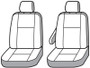 Covercraft 15-24 Ford Transit Endura PrecisionFit Custom Front Row Seat Covers - Charcoal/Charcoal