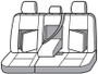 Covercraft 19-24 Chevrolet Silverado Leatherette PrecisionFit Custom Second Row Seat Covers - Black