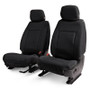 Covercraft 19-21 Chevrolet Silverado/ Leatherette PrecisionFit Custom Front Row Seat Covers - Black