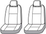 Covercraft 22-24 Nissan Frontier Endura PrecisionFit Custom Front Row Seat Covers - Silver/Charcoal