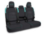 PRP Jeep Wrangler JT Rear Bench Covers - with Armrest - Black/Teal