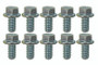 Moroso 1/4in-20 x .500in Serrated Zinc Flange Bolt - 10 Pack