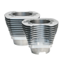 S&S Cycle 07-16 BT 11 Fin 4-1/8in Bore Cylinder Set For 117in & 117in Dish Hot Set Up Kit - Silver