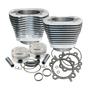 S&S Cycle 1999+ BT Replacement 3-7/8in Bore Cylinder & Piston Kit For S&S 95in Big Bore Kit - Silver