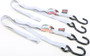 Tie-down Cam S-hook 1"x5.5' Silver Pair