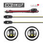XK Glow 4In JL Black RGB LED Jeep Wrangler Fog Light XKchrome Bluetooth App Controlled Kit