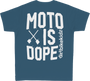 Moto Is Dope Youth Tee Lagoon Blue Yx