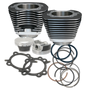 S&S Cycle 07-17 BT 106in Big Bore Cylinder Kit - Wrinkle Black