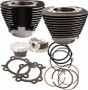 S&S Cycle 07-17 BT 106in Big Bore Cylinder Kit - Wrinkle Black