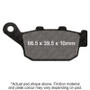 EBC 89-90 Honda CB 400 F CB-1 Rear Left Semi-Sintered Vee Brake Pads
