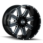 ION Type 141 20x9 / 8x180 BP / 18mm Offset / 124.1mm Hub Gloss Black Milled Wheel