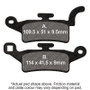 EBC 09-15 Yamaha YW 125 Zuma (Rear Drum Model) Front Left FA-SFA-X Brake Pads