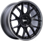 BBS CH-RII 22x10.5 5x112 ET15 Satin Black Center Platinum Lip SS Rim Prot Wheel - 82mm PFS Req
