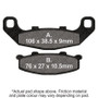 EBC 88-07 Kawasaki EX 250 Ninja Rear Left FA-SFA-TT-X Brake Pads