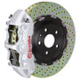 Brembo 07-18 Wrangler/Unlimited Front GT BBK 6 Piston Cast 365x34 2pc Rotor Drilled-Silver
