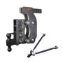 Gen-Y The Boss Torsion-Flex 2.5in Receiver 15in Drop Hitch w/Dual-Ball/Pintle Lock/Stab Kit