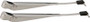 Kentrol 87-95 Jeep Wrangler YJ Windshield Wiper Arms Pair - Polished Silver