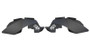 Fishbone Offroad 07-18 Jeep Wrangler JK Logo Aluminum Inner Fenders - Black Powdercoat