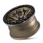 Dirty Life 9303 DT-1 17x9/8x165.1 BP/-12mm Offset/130.8mm Hub Satin Gold Wheel - Beadlock