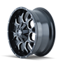 Mayhem 8015 Warrior 20x10 / 8x180 BP / -25mm Offset / 124.1mm Hub Black w/ Milled Spokes Wheel