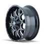 Mayhem 8015 Warrior 20x10 / 8x180 BP / -25mm Offset / 124.1mm Hub Black w/ Milled Spokes Wheel