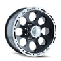 ION Type 174 16x10 / 5x139.7 BP / -38mm Offset / 108mm Hub Black/Machined Wheel