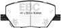 EBC 2015+ Fiat 500X 1.4L Turbo Greenstuff Front Brake Pads