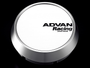 Advan 63mm Middle Center Cap - White/Silver Alumite