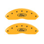 MGP 4 Caliper Covers Engraved Front & Rear Oval Logo/Ford Yellow Finish Black Char 2008 Ford F-150