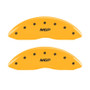 MGP 2 Caliper Covers Engraved Front MGP Yellow Finish Black Char 1998 Ford E-150 Econoline