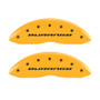 MGP 4 Caliper Covers Engraved Front & Rear Durango Yellow Finish Black Char 2007 Dodge Durango