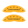 MGP 4 Caliper Covers Engraved F & R Gen 4/Camaro Yellow Finish Black Char 2000 Chevrolet Camaro