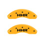 MGP 4 Caliper Covers Engraved F & R Bowtie Yellow Finish Black Char 2014 Chevrolet Express 2500