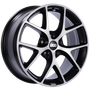 BBS SR 18x8 5x112 ET35 Satin Black Diamond Cut Face Wheel -82mm PFS/Clip Required