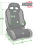 PRP EnduroTrek Reclining Suspension Seat - Black Suede - Driver