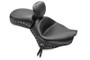 Mustang 04-21 Honda VT750 Aero Wide Touring 2PC Seat w/Driver Backrest Studs - Black