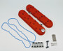 Granatelli 96-22 GM LS Tall Valve Cover w/Integral Angled Coil Mounts - Red Wrinkle (Pair)