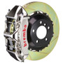 Brembo 99-05 330i (Excl. xDrive) Fr GTR BBK 6Pist Billet 355x32 2pc Rotor Slotted Type1 - Nickel
