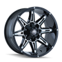 Mayhem 8090 Rampage 20x9 / 6x135 BP / 11mm Offset / 106mm Hub Black w/ Milled Spokes Wheel