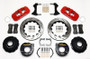 Wilwood AERO4 Rear P-Brake Kit 14.00in Drilled Red Big Ford New Style 2.36in Offset